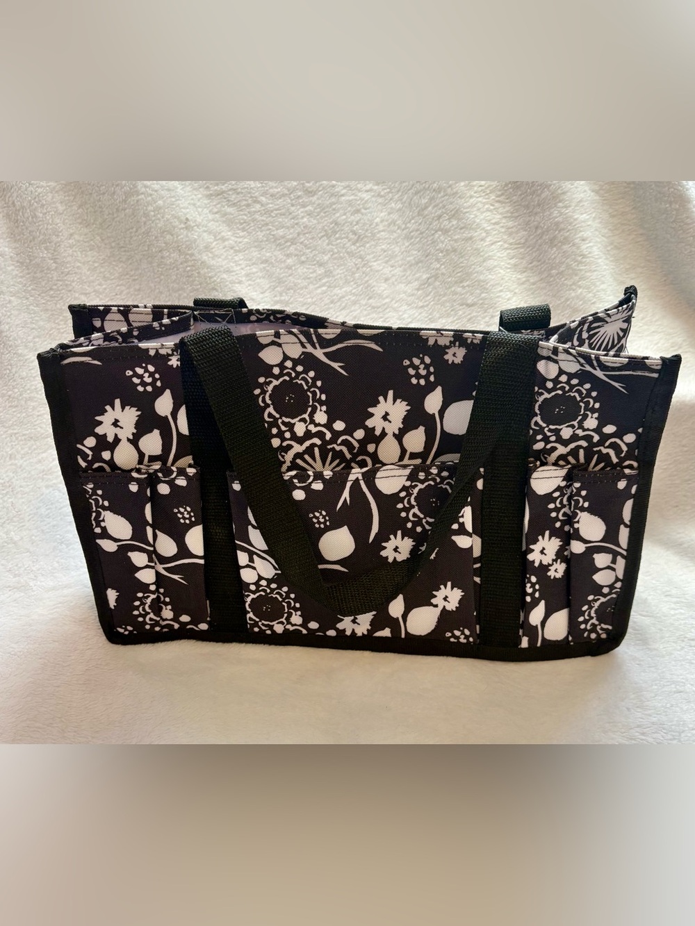 thirty-one Black and White Floral Organizer Tote